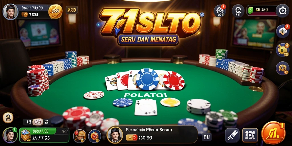 Screenshot utama 171SLOT menampilkan gameplay Poker yang intens.