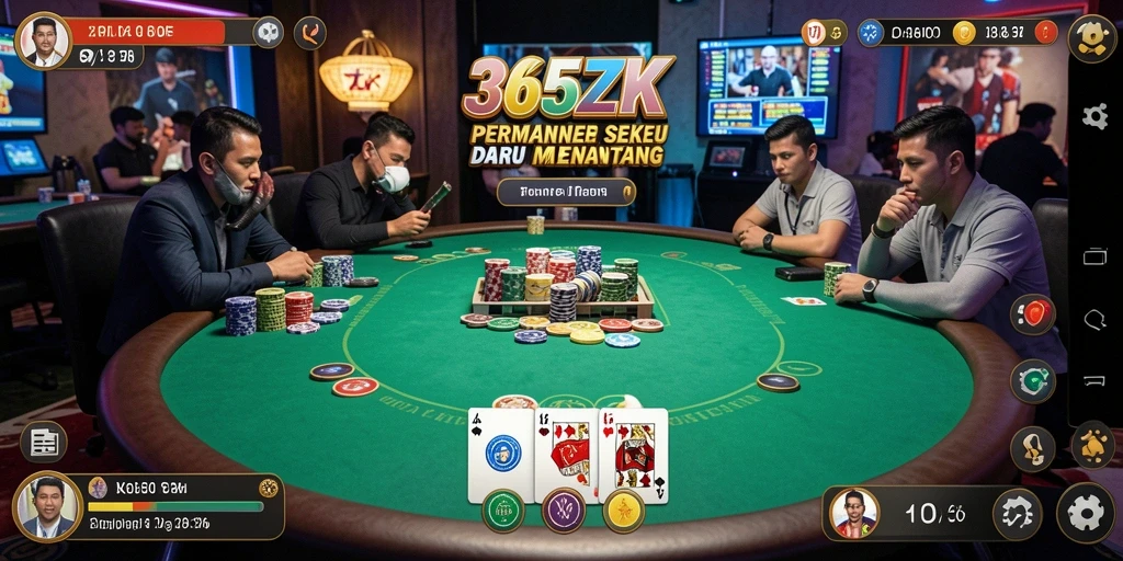 Tampilan gameplay poker yang menarik di 365ZK.