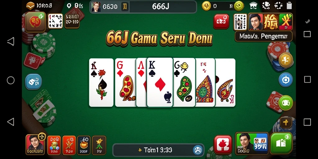 Tampilan gameplay seru dari aplikasi Domino 666J.