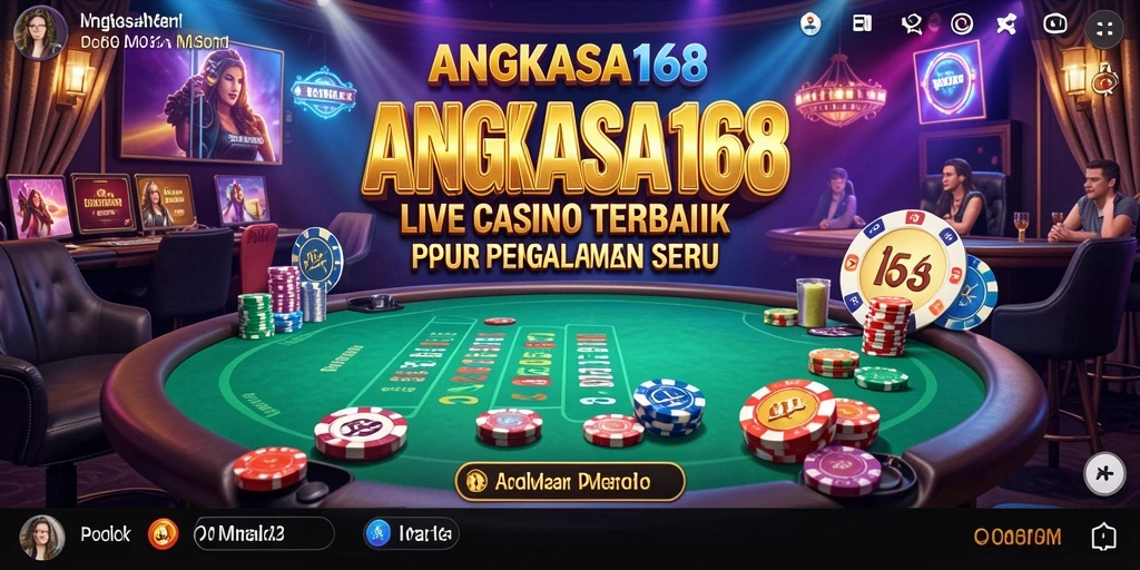 Tampilan menarik gameplay Live Casino di ANGKASA168 dengan dealer profesional.