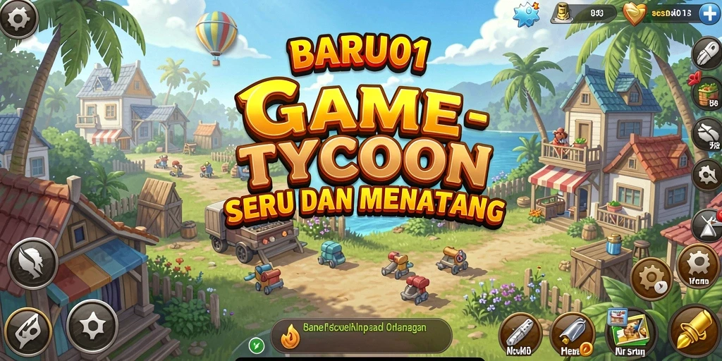 Screenshot gameplay BARU01 yang menggambarkan dinamika bisnis Tycoon.