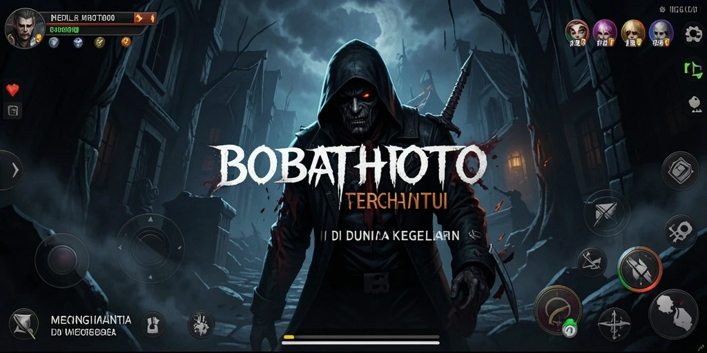 Tampilan gameplay BOBATOTO yang menegangkan dan menyeramkan.