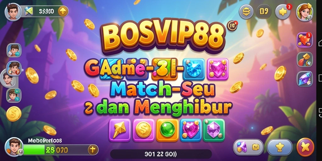 Gameplay menarik dari BOSVIP88 dalam mencocokkan permata.