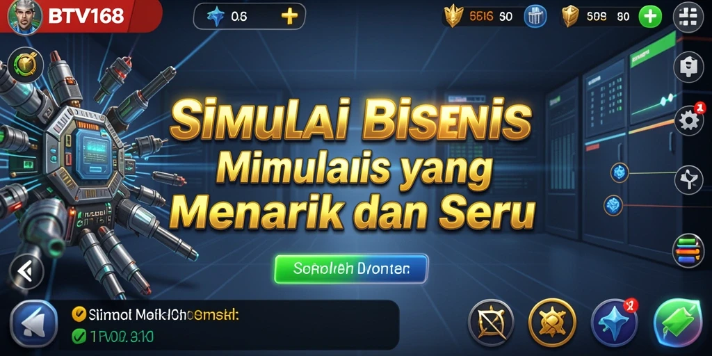 Tampilan gameplay BTV168 yang menampilkan simulasi bisnis yang menarik.