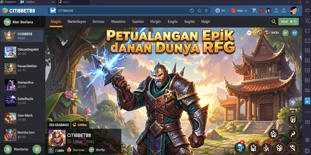Tampilan seru gameplay CITIBET88 dalam dunia RPG yang menawan.
