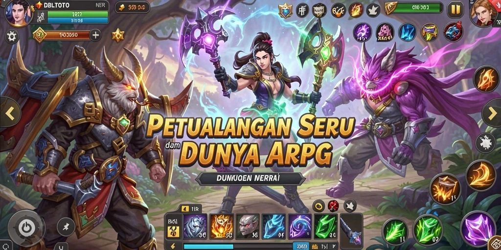Tampilan gameplay <strong>DBLTOTO</strong> yang seru dan mendebarkan dalam dunia ARPG.