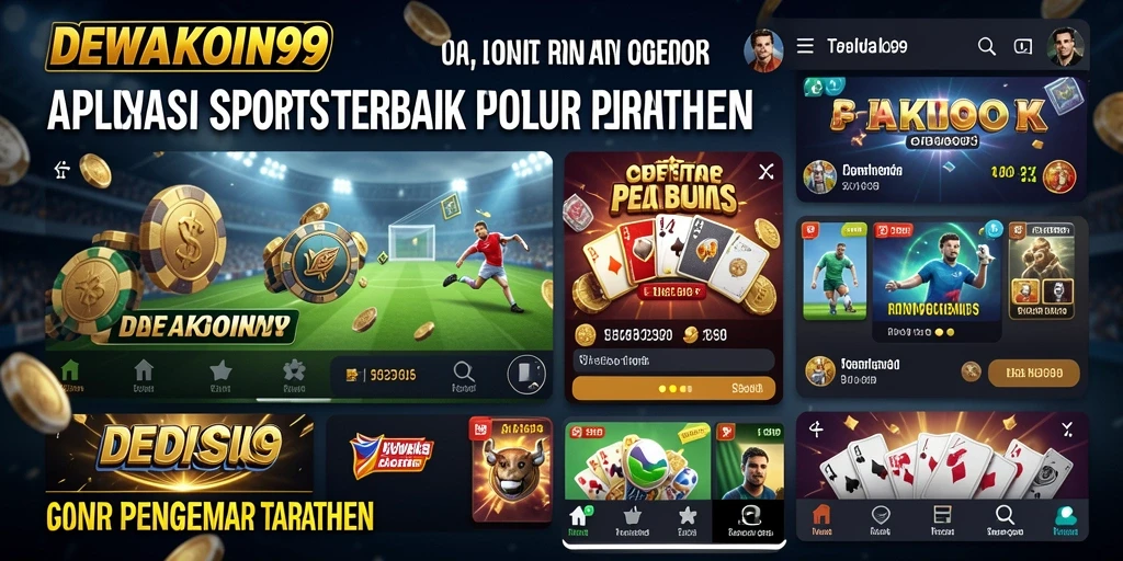 Screenshot permainan DEWAKOIN99 dengan tampilan taruhan Sportsbook yang menarik.