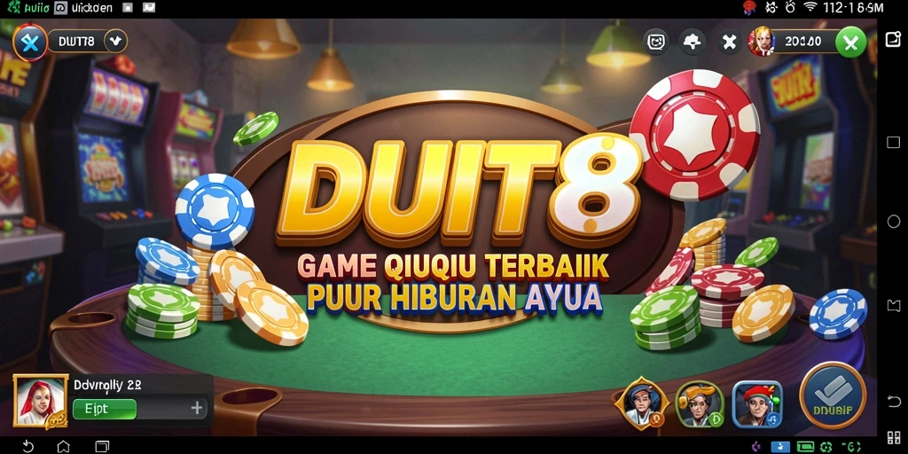 Tampilan gameplay seru dalam QiuQiu DUIT8.