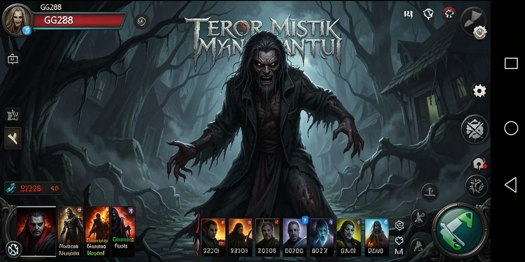 Tampilan menyeramkan dari gameplay GG288 yang mendebarkan.