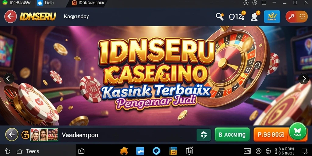 Screenshot menampilkan pengalaman bermain kasino yang mengasyikkan di IDNSERU.