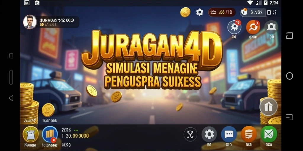 Tampilan gameplay <strong>JURAGAN4D</strong> yang menyoroti interaksi bisnis yang seru.