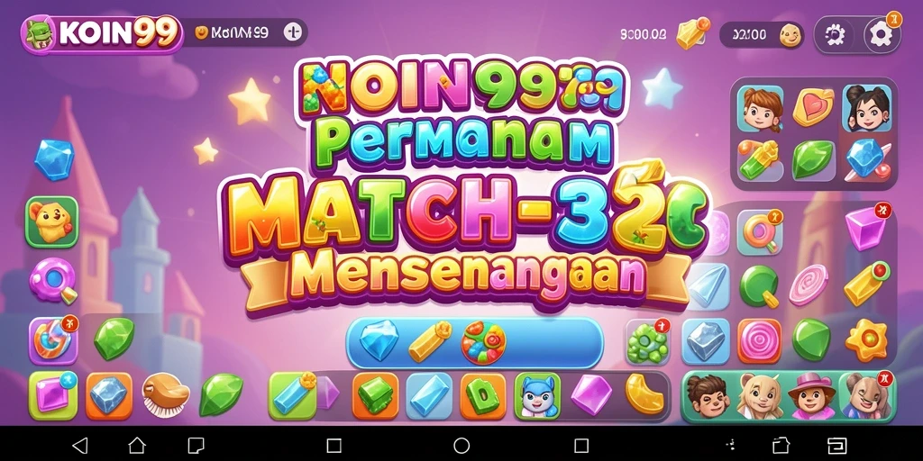 Tampilan gameplay KOIN99 yang penuh warna dan menarik.