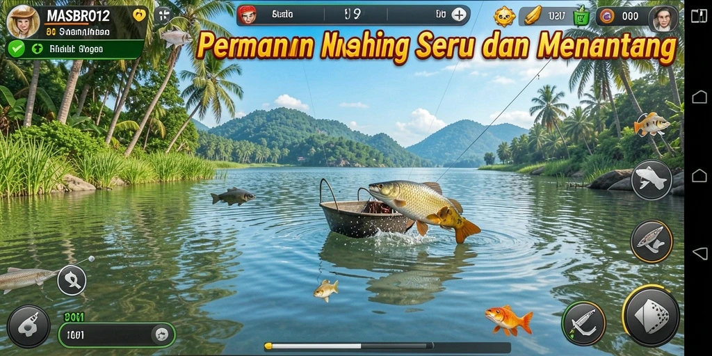 Tangkapan ikan terbaik di game MASBRO12 dengan pemandangan alam yang menakjubkan.