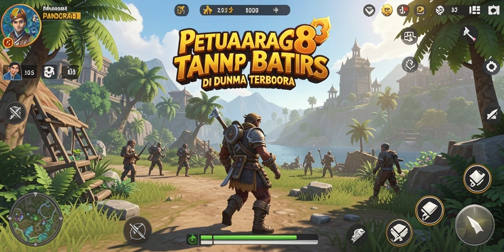 Screenshot gameplay PANDORA88 yang menampilkan keindahan dunia terbuka.