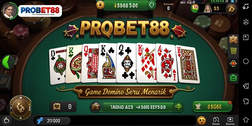 Tampilan gameplay seru di PROBET88 dengan berbagai mode permainan Domino.