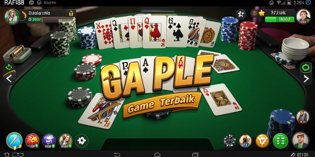 Screenshot menunjukkan gameplay seru dalam permainan Gaple.