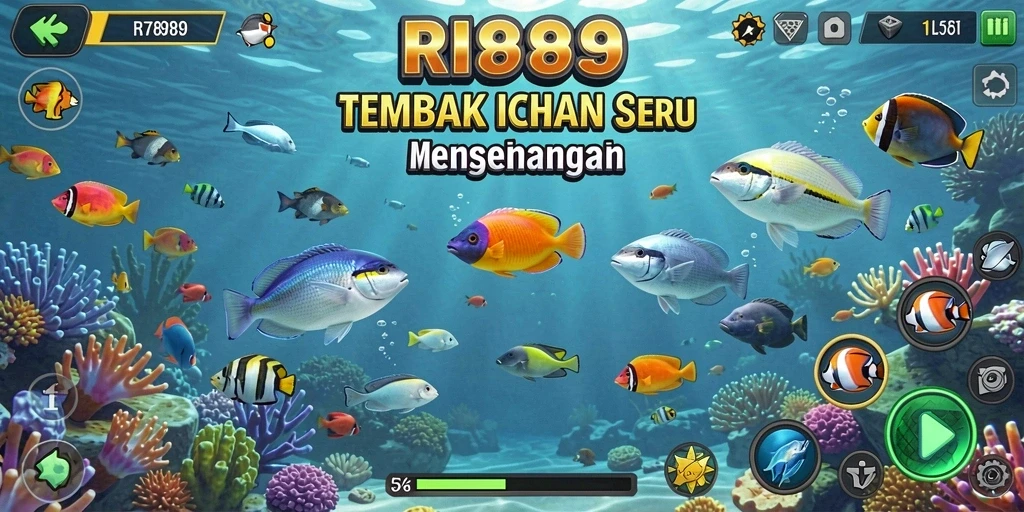 Gameplay seru RI889 dengan aksi menembak ikan yang menyenangkan.