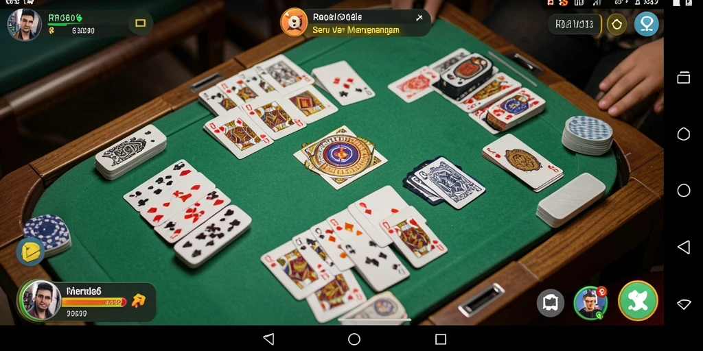 Tampilan gameplay RP886 yang menampilkan suasana seru permainan Gaple.