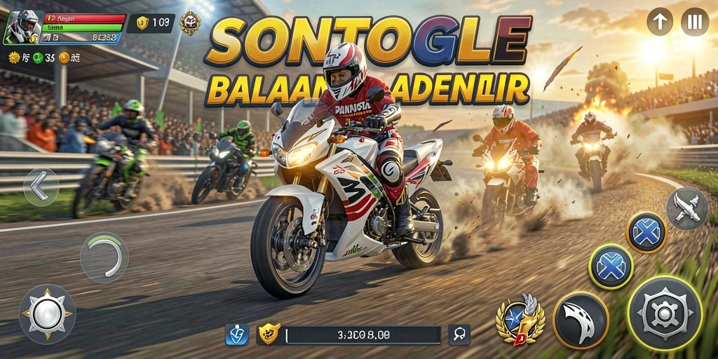 Gameplay seru di SONTOGEL dengan motor balap yang memukau.